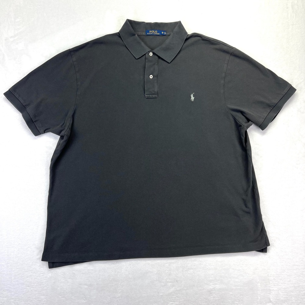 Polo Ralph Lauren Polo Shirt Mens 2XB Gray Cotton Pique Big & Tall Short Sleeve